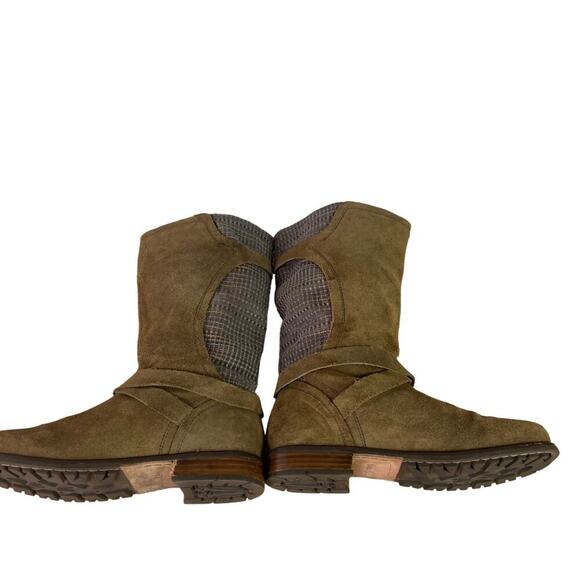 OLUKAI Pa’ia Boots Women's Size 9 EU 39 Green Textile Suede Mid Calf Harness - Picture 10 of 16